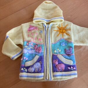 Super sweet zippered sweater prob size 18m